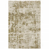 4' X 6' Beige Gold And Grey Abstract Power Loom Stain Resistant Area Rug