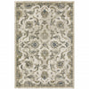 4' X 6' Beige Gold Blue And Grey Oriental Power Loom Stain Resistant Area Rug