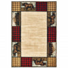 2' X 3' Ivory Southwestern Power Loom Stain Resistant Area Rug