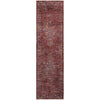 2' X 8' Red And Gold Oriental Power Loom Stain Resistant Runner Rug