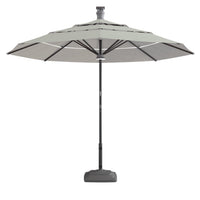 11' Color Sunbrella Octagonal Lighted Market Smart Patio Umbrella