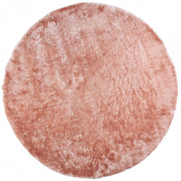 10' Pink Round Shag Tufted Handmade Area Rug