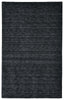 4' X 6' Black Wool Hand Woven Stain Resistant Area Rug