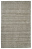 5' X 8' Gray And Ivory Wool Hand Woven Stain Resistant Area Rug