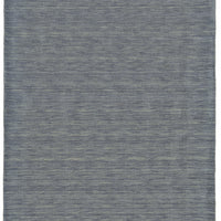 4' X 6' Gray And Blue Wool Hand Woven Stain Resistant Area Rug