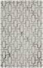 4' X 6' Ivory And Taupe Wool Geometric Tufted Handmade Area Rug