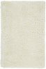 2' X 3' Ivory And White Shag Tufted Handmade Stain Resistant Area Rug