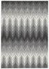 8' X 11' Gray And White Geometric Area Rug