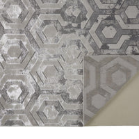 Gray Taupe And Silver Abstract Area Rug