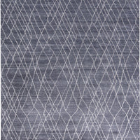 10' X 13' Blue And Ivory Abstract Hand Woven Area Rug