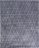 10' X 13' Blue And Ivory Abstract Hand Woven Area Rug