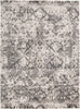 10' X 14' Gray Ivory And Silver Abstract Stain Resistant Area Rug