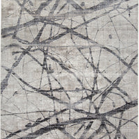 7' X 10' Taupe Gray And Ivory Abstract Stain Resistant Area Rug