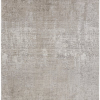 3' X 5' Tan Ivory And Gray Abstract Power Loom Distressed Area Rug With Fringe