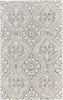 8' X 10' Taupe Blue And Gray Wool Floral Tufted Handmade Stain Resistant Area Rug