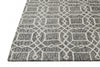 9' X 12' Black Gray And Ivory Wool Geometric Tufted Handmade Area Rug