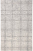 2' X 3' Ivory And Gray Wool Plaid Tufted Handmade Stain Resistant Area Rug