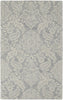 5' X 8' Blue And Ivory Wool Paisley Tufted Handmade Stain Resistant Area Rug