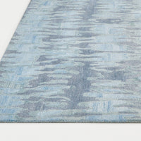 5' X 8' Blue Green And Gray Abstract Tufted Handmade Area Rug