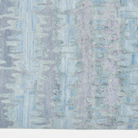 2' X 3' Blue Green And Gray Abstract Tufted Handmade Area Rug