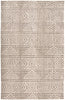 4' X 6' Tan Ivory And Brown Geometric Stain Resistant Area Rug