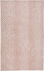 4' X 6' Pink And Ivory Geometric Stain Resistant Area Rug