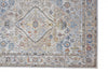 2' X 3' Taupe Blue And Gray Floral Stain Resistant Area Rug