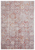 2' X 3' Pink Ivory And Gray Abstract Stain Resistant Area Rug