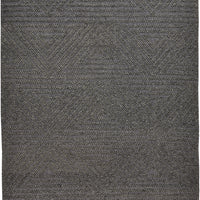 4' X 6' Gray Wool Geometric Hand Woven Area Rug With Fringe