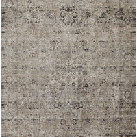 7' X 10' Taupe Ivory And Gray Abstract Distressed Area Rug With Fringe