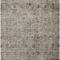 10' X 13' Taupe Ivory And Gray Abstract Distressed Area Rug With Fringe