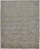 5' X 8' Tan Silver And Gray Wool Floral Tufted Handmade Area Rug