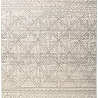 12' X 15' Ivory Tan And Gray Geometric Hand Knotted Area Rug