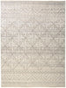 12' X 15' Ivory Tan And Gray Geometric Hand Knotted Area Rug