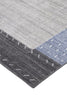 4' X 6' Gray Blue And Black Wool Hand Knotted Stain Resistant Area Rug