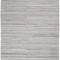 4' X 6' Ivory And Taupe Striped Hand Woven Stain Resistant Area Rug