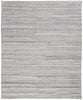 8' X 10' Ivory And Taupe Striped Hand Woven Stain Resistant Area Rug