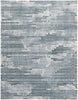 10' X 13' Blue And Gray Polka Dots Distressed Stain Resistant Area Rug