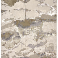 Gray Ivory And Gold Abstract Area Rug