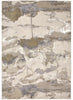 Gray Ivory And Gold Abstract Area Rug