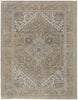 4' X 6' Brown Ivory And Tan Floral Power Loom Distressed Area Rug