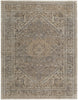 4' X 6' Tan Brown And Ivory Floral Power Loom Distressed Area Rug