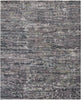 10' X 13' Blue And Gray Wool Abstract Hand Knotted Area Rug