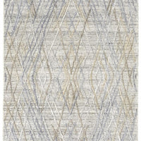 10' Gray And Blue Abstract Hand Woven Runner Rug