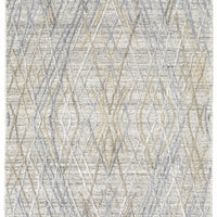 8' Gray And Blue Abstract Hand Woven Runner Rug