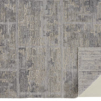 10' X 14' Gray And Ivory Abstract Hand Woven Area Rug