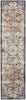 10' Ivory Gold And Blue Floral Stain Resistant Runner Rug