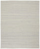 9' X 12' Ivory And Gray Wool Hand Woven Stain Resistant Area Rug