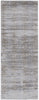 8' Taupe Silver And Tan Abstract Power Loom Runner Rug