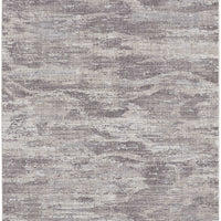 7' X 9' Tan Taupe And Gray Abstract Power Loom Distressed Stain Resistant Area Rug